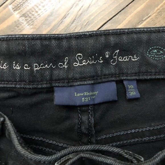levi's Eco E Black 531 Low Skinny Jeans - Picture 6 of 7